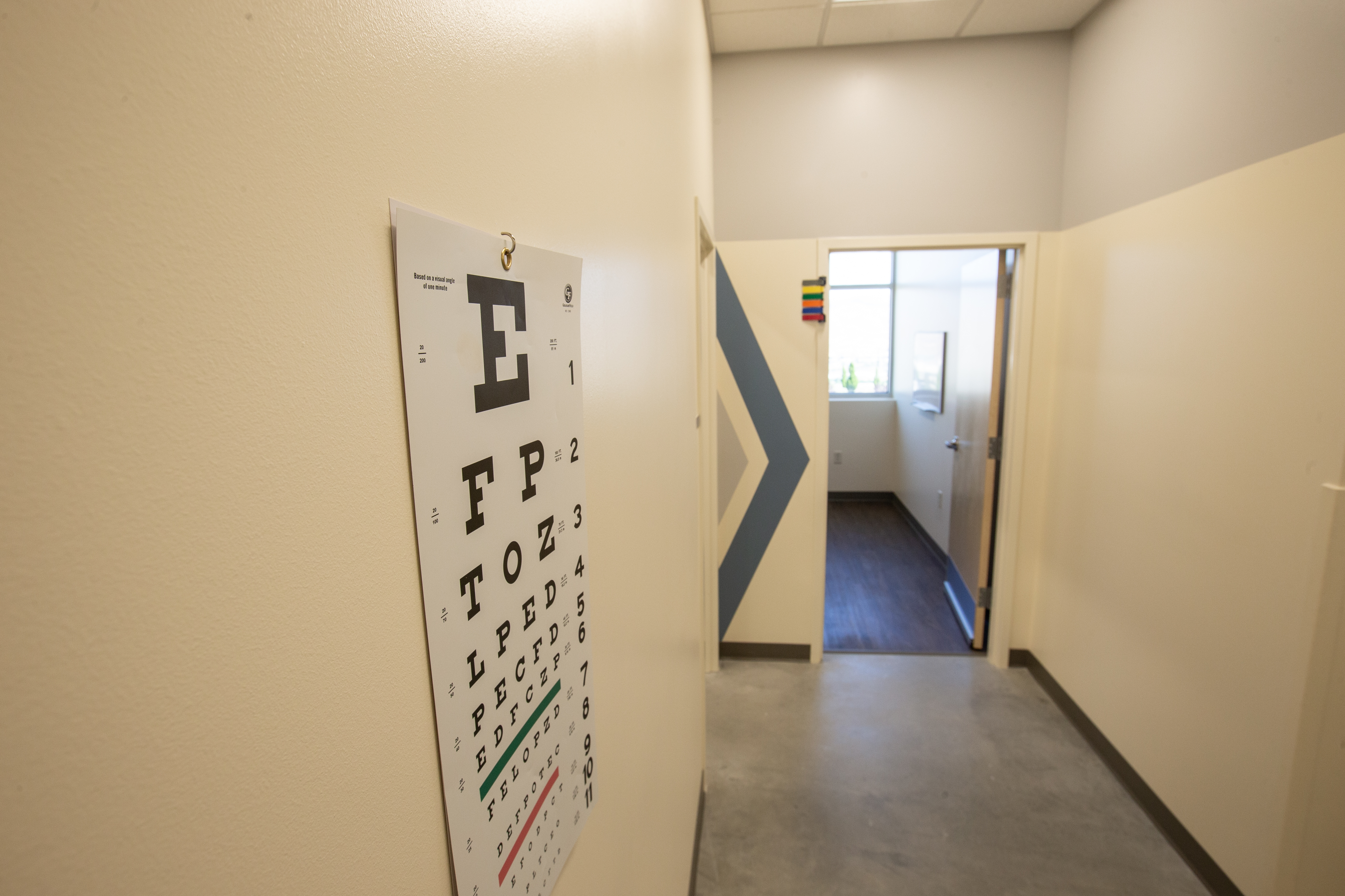 Lewiston clinic eye exam chart